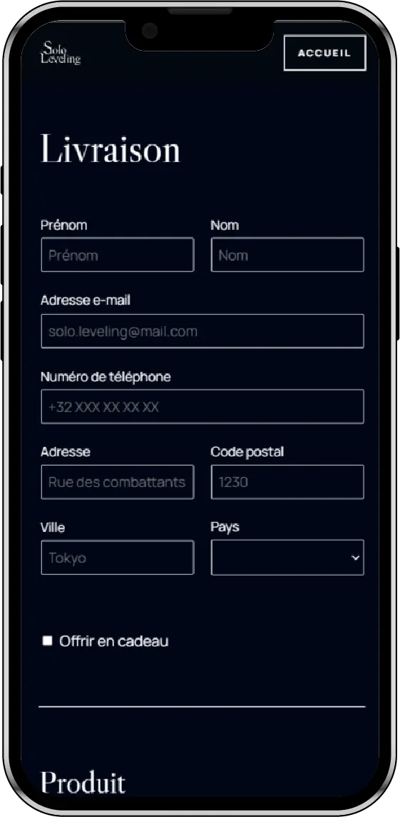 page de livraison du projet decembre